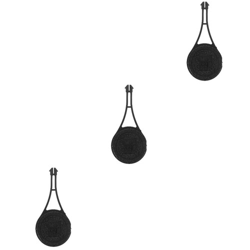 3pcs black plastic - black,